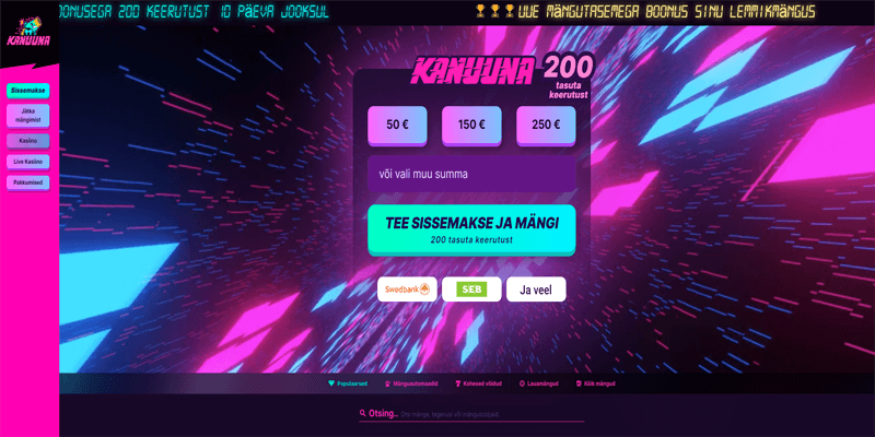 kanuuna kasiino avaleht