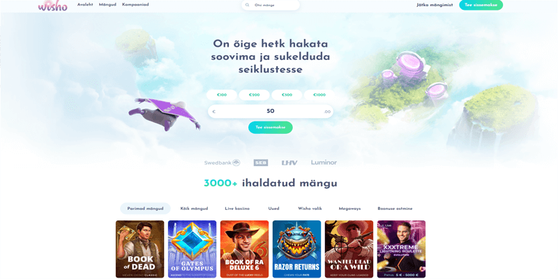 wisho kasiino avaleht