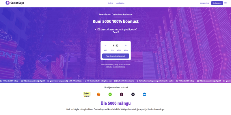 casino days avaleht