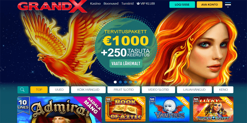 grandx kasiino avaleht