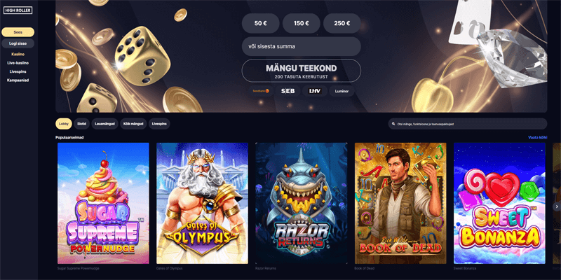 high roller casino avaleht