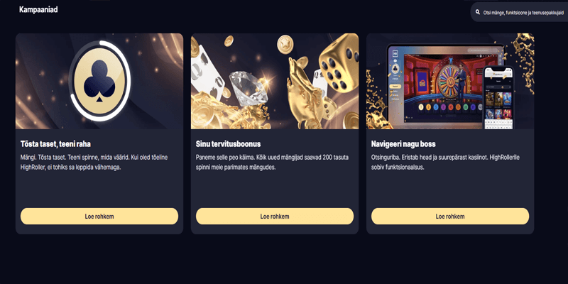 high roller casino tasuta spinnid